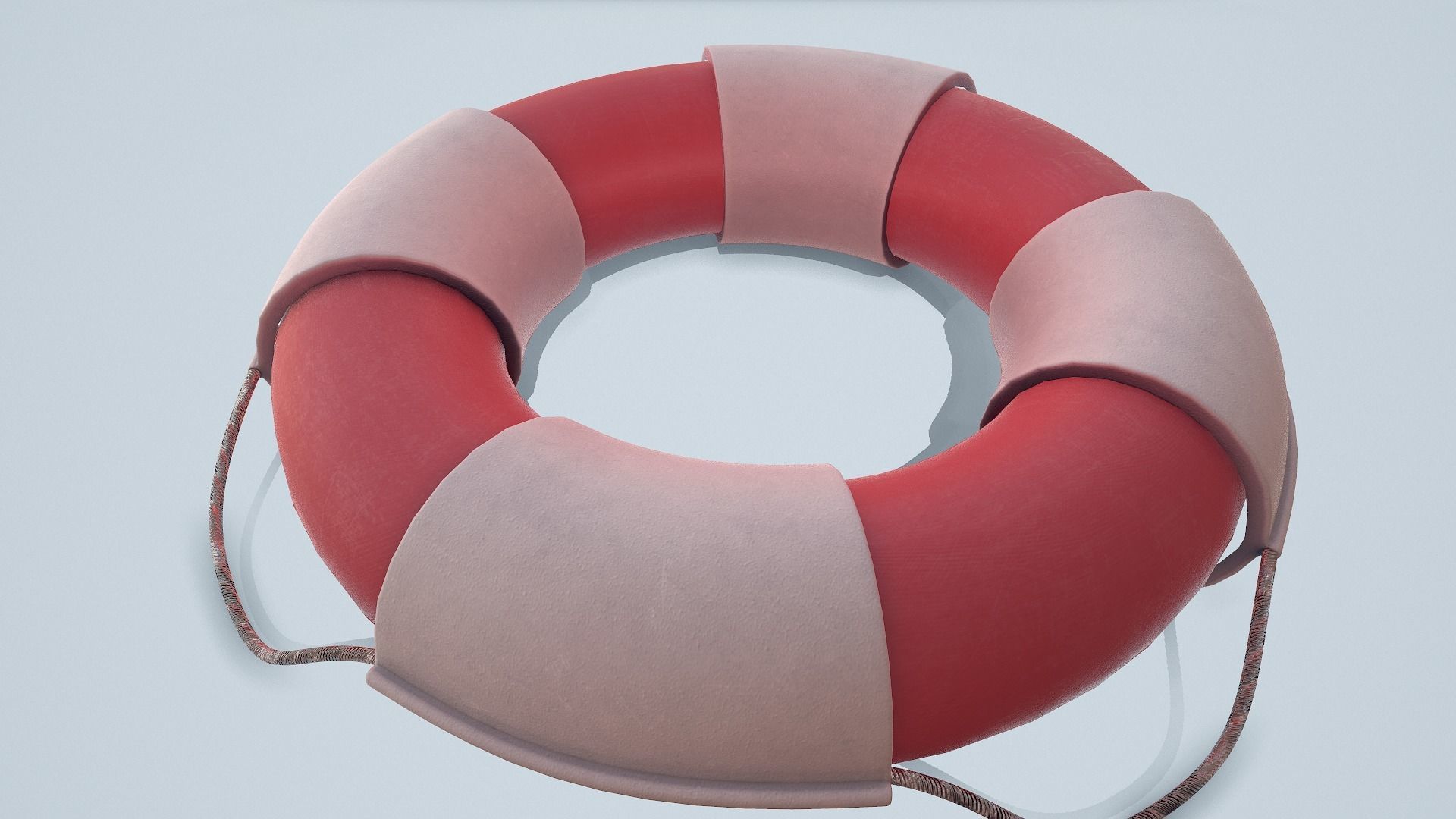 Lifebuoy Ring Low-poly 3D model_5