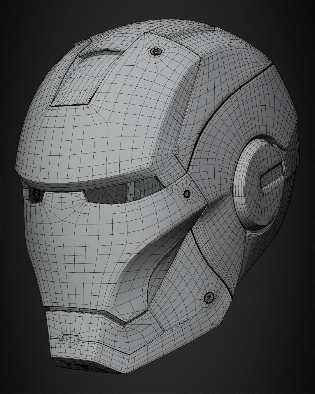Iron Man Mark 3 Helmet for Cosplay 3D print model_12