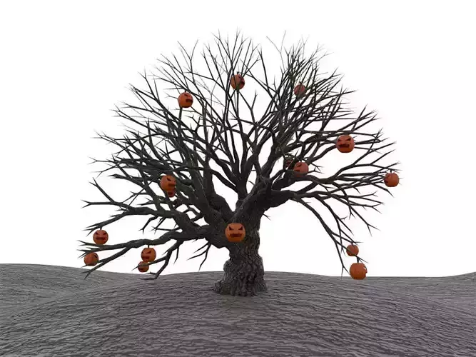 Heloween pumpkins tree 3D model