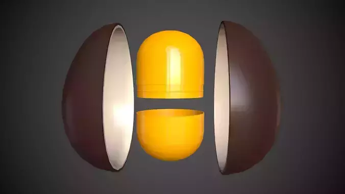 Surprise Egg Low-poly 3D model