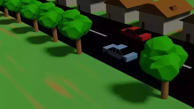 Low poly  Street Bundle with 5 models and 9 Alterations