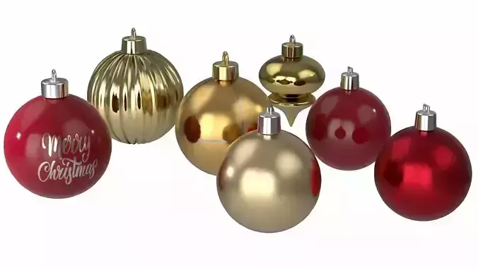 Christmas Decorations Balls 3D model