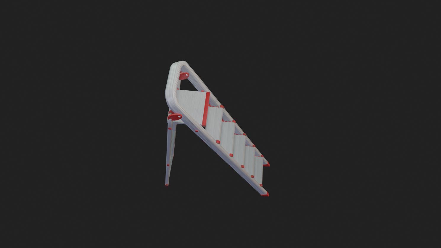 Aluminum Folding - 6 Step Ladder 3D model_5