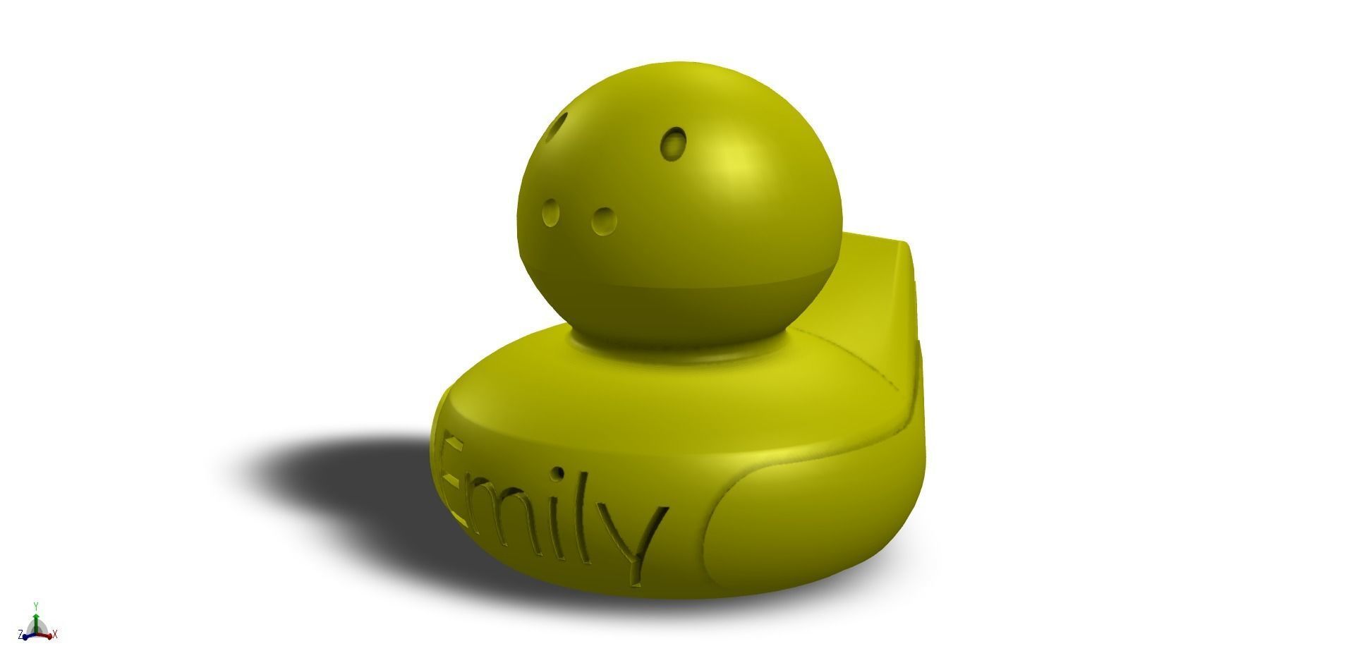 3D Gift Card Duck-Emily Christmas Tree Ornament-Emily 3D print model_3