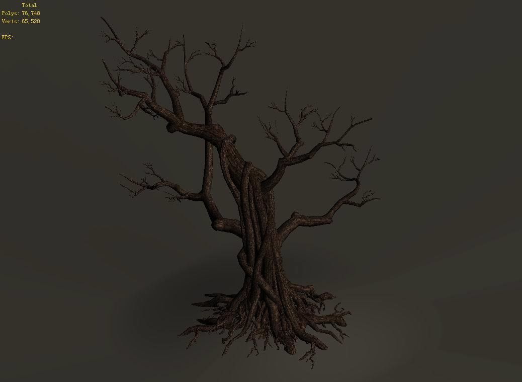 Temple of Confucius-Dead Tree 12 3D model_4