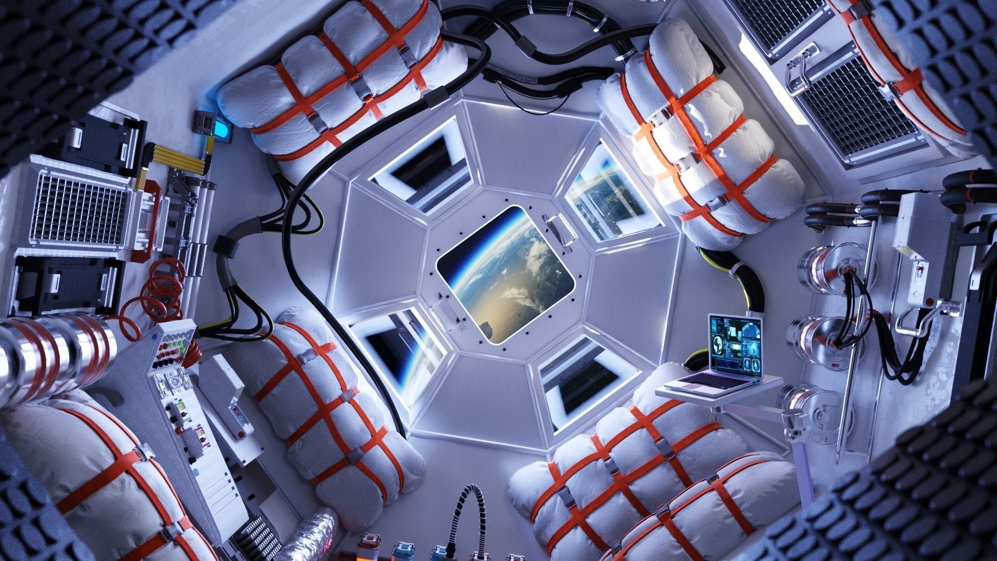 Space shuttle interior 3D model_3