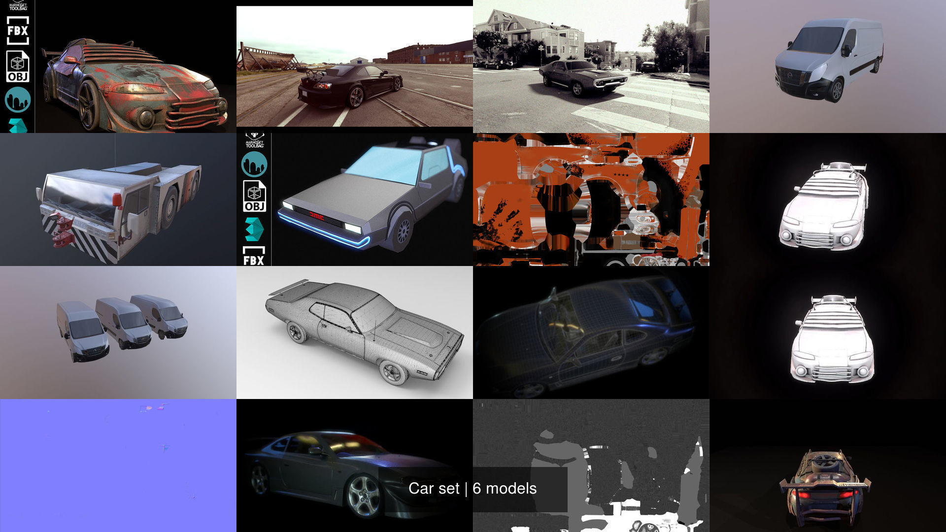 3D Model Collection Car set VR / AR / low-poly | CGTrader