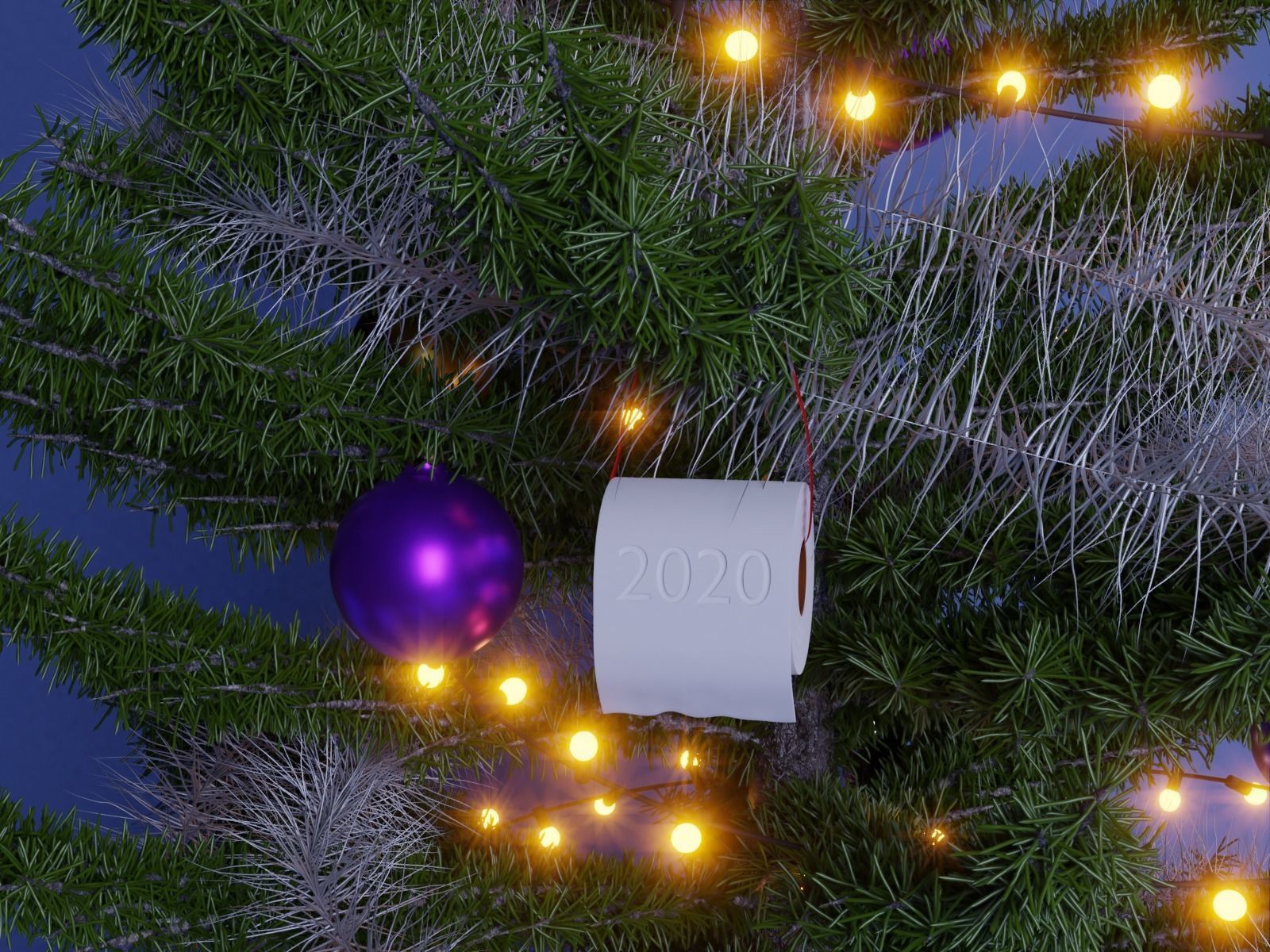 toilet paper christmas ornament 3D print model_10