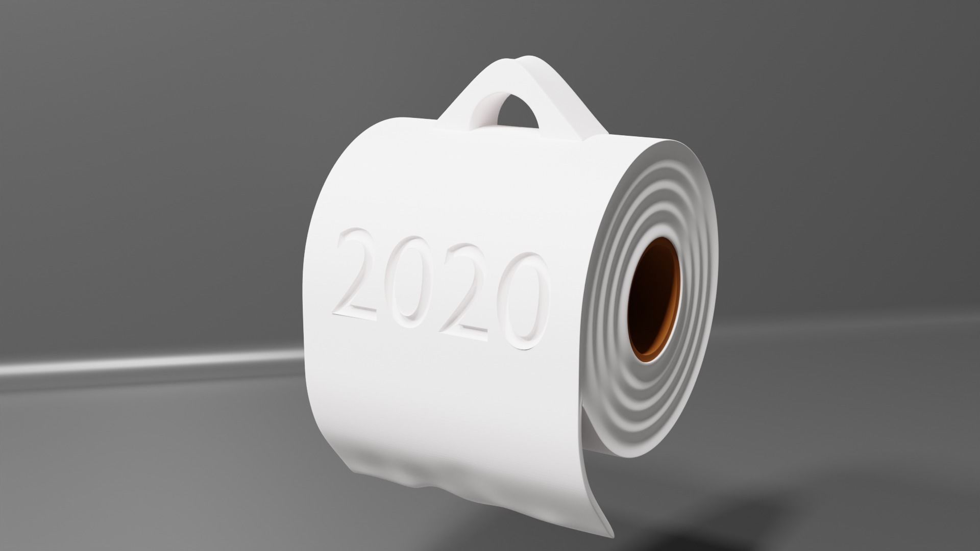 toilet paper christmas ornament 3D print model_22