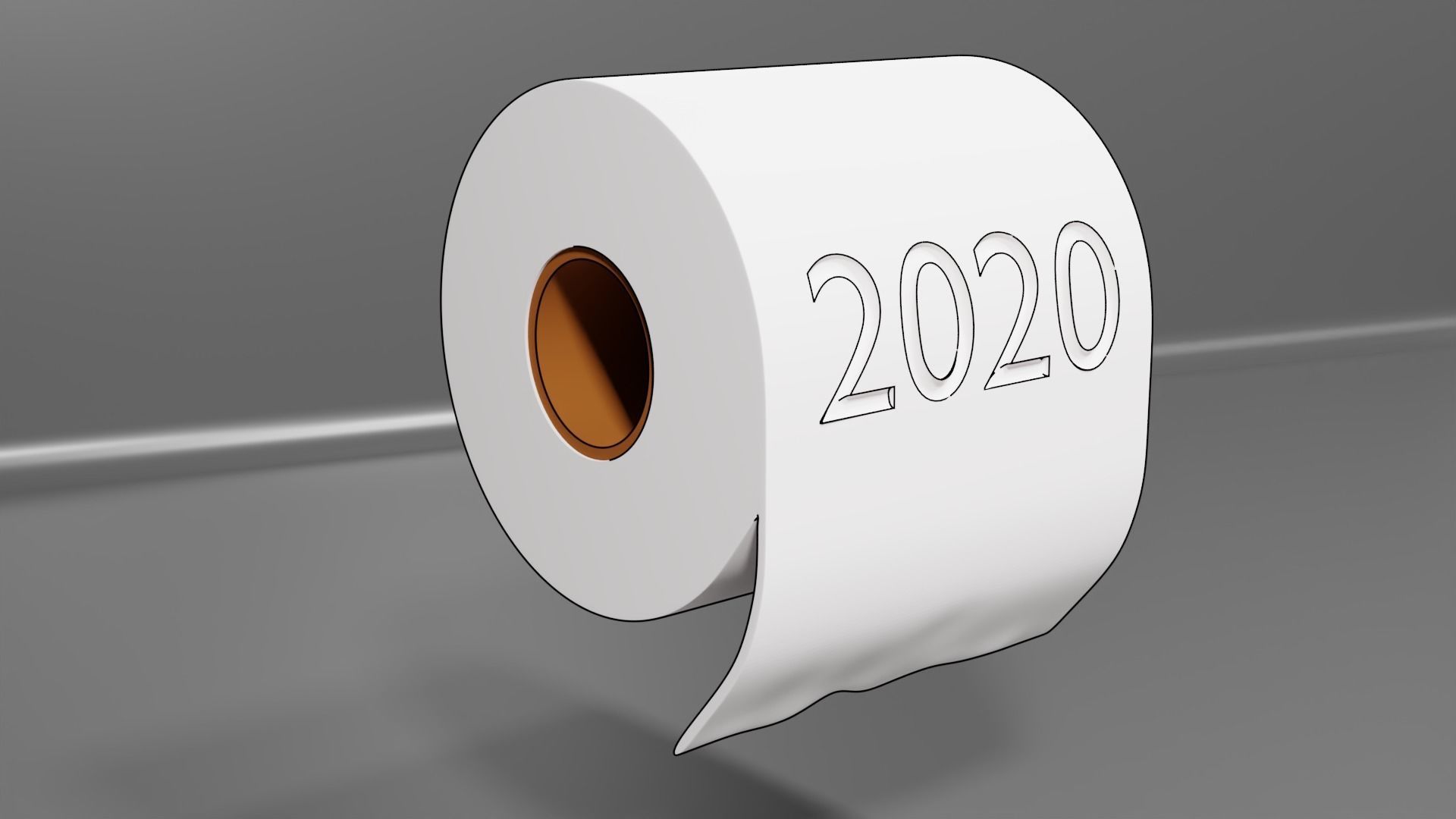 toilet paper christmas ornament 3D print model_15
