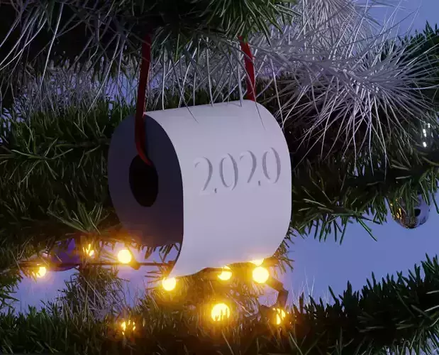 toilet paper christmas ornament 3D print model