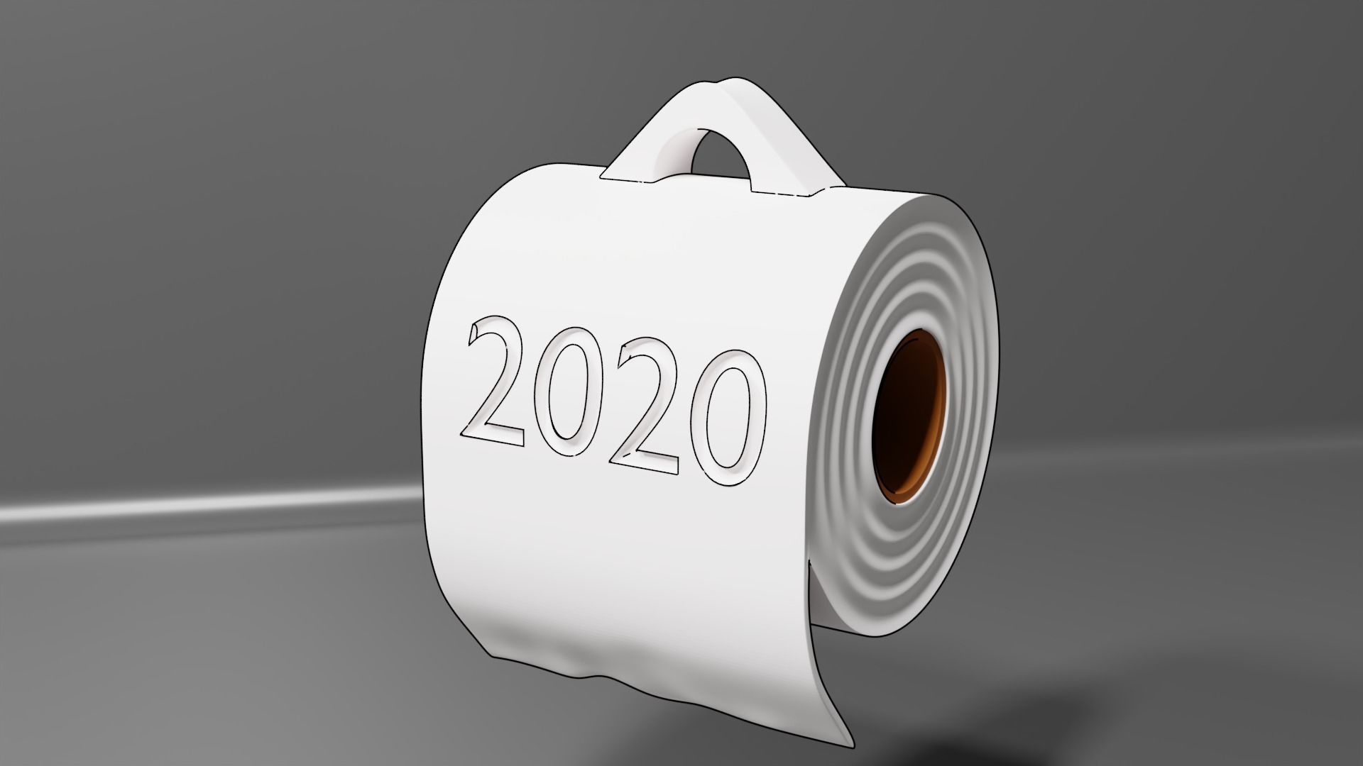toilet paper christmas ornament 3D print model_20