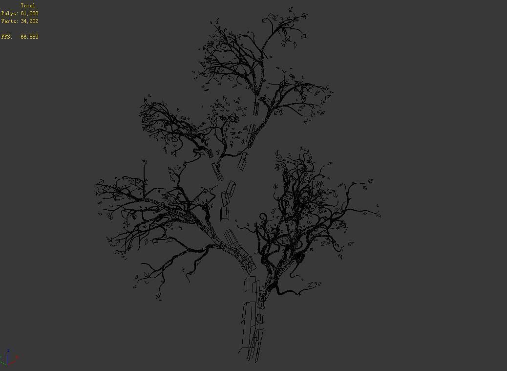 Green Plants-Landscape-Small Tree 52 3D model_4