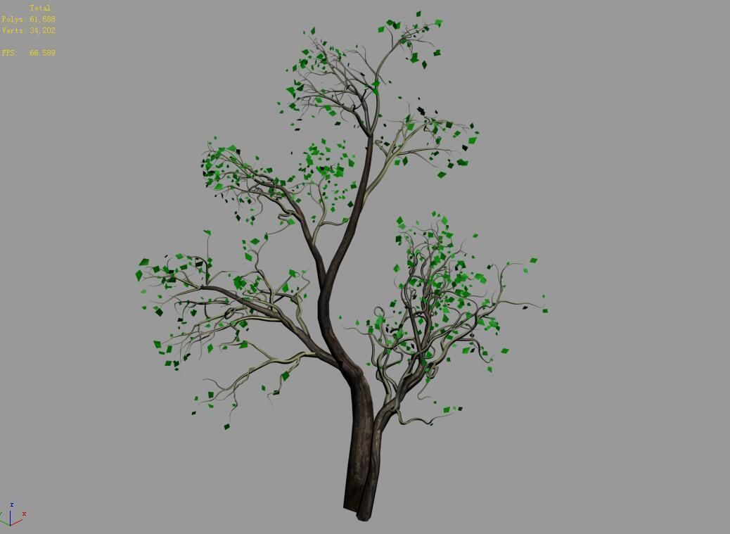 Green Plants-Landscape-Small Tree 52 3D model_3
