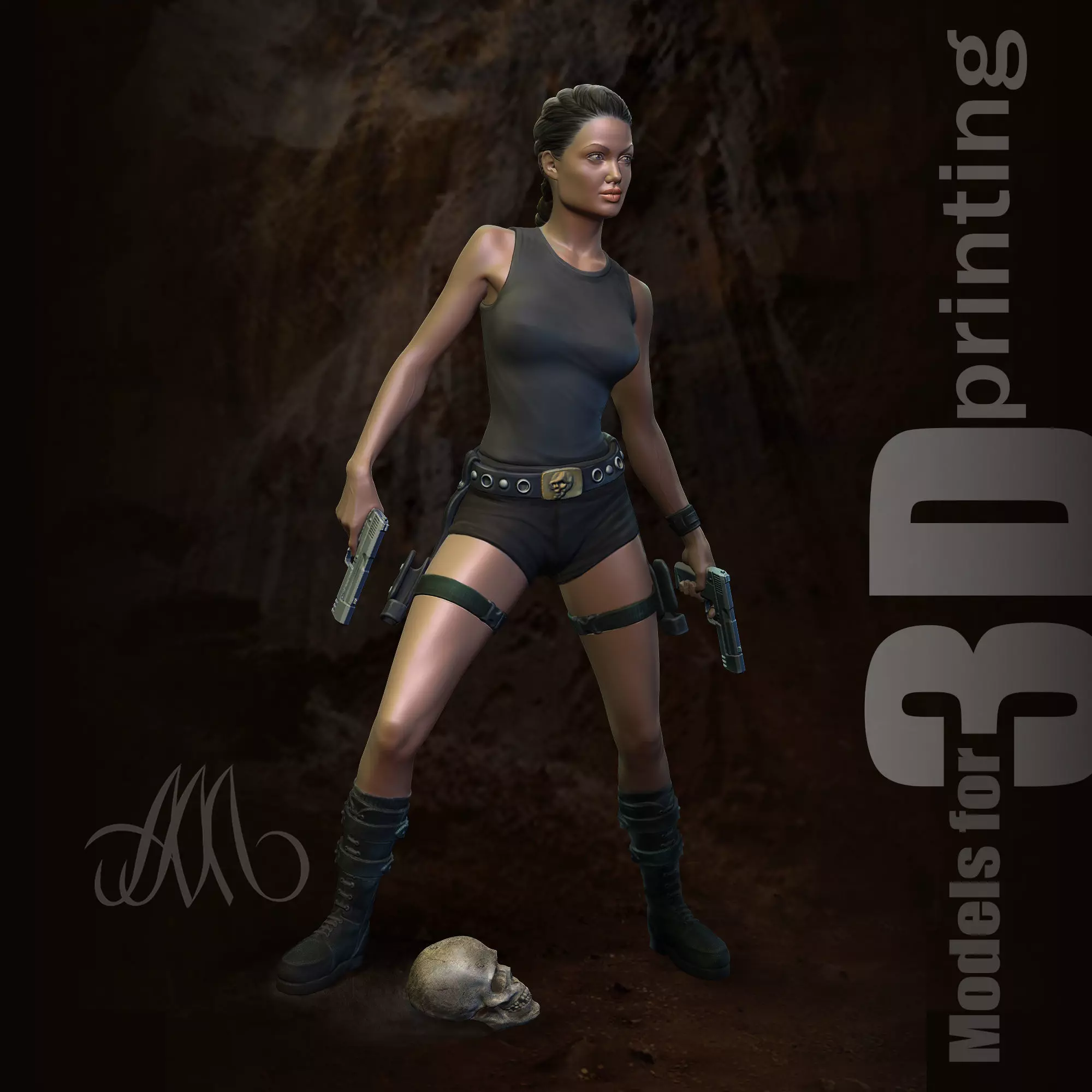 Lara Croft 3D print model_0