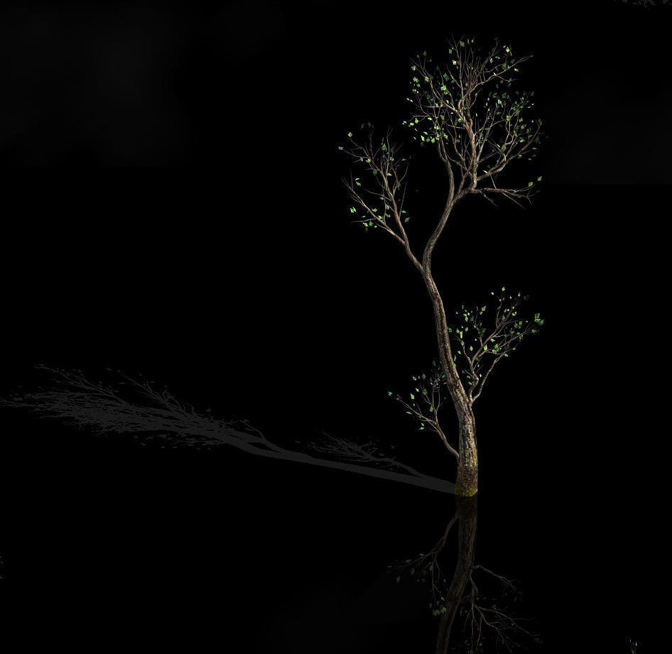 Green Plants-Landscape-Small Tree 54 3D model_1