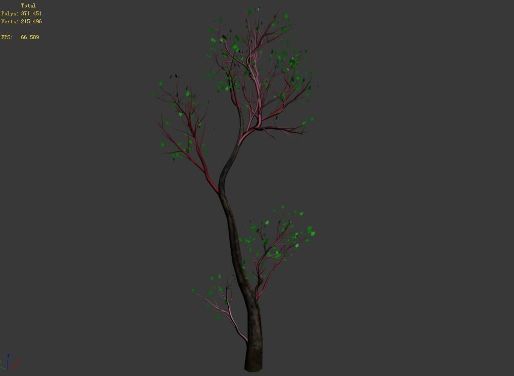 Green Plants-Landscape-Small Tree 54 3D model_4