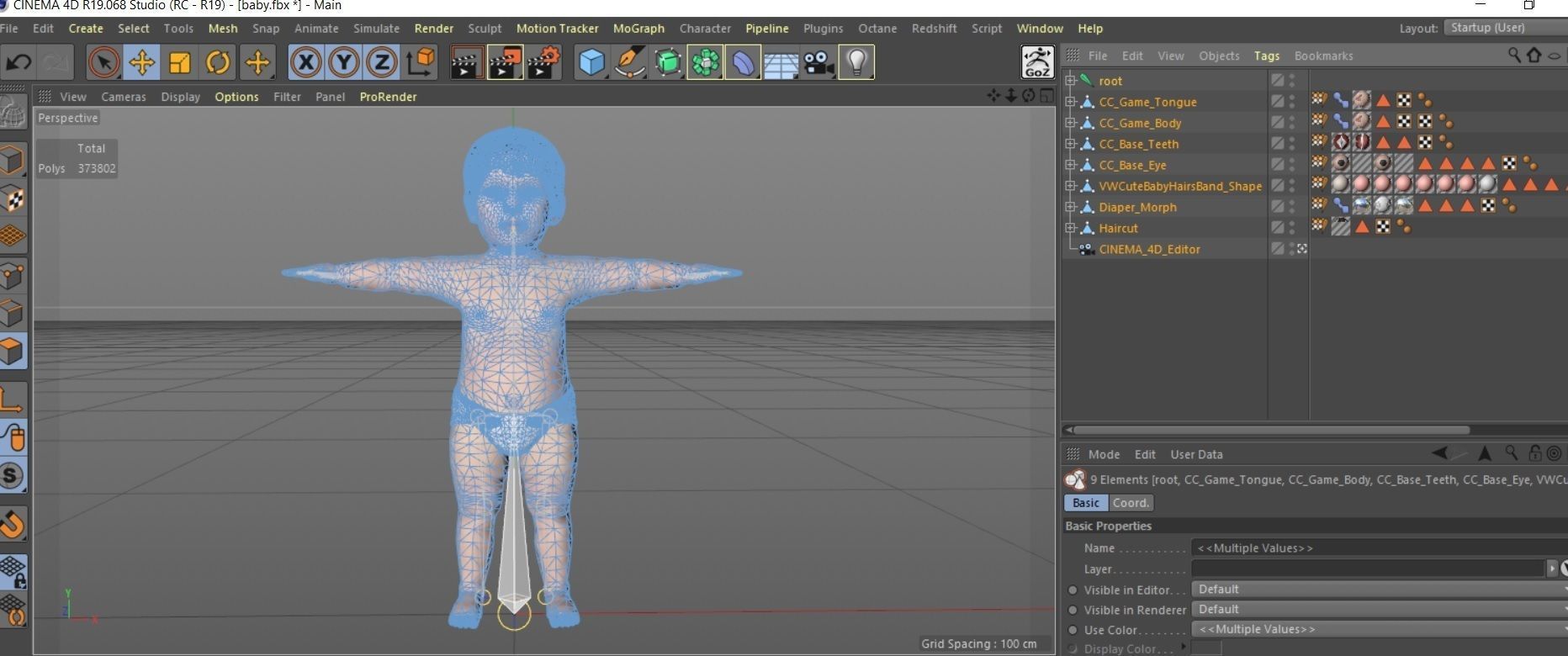 BABY - Asian Baby 3D RIGGED Model 3D model_2
