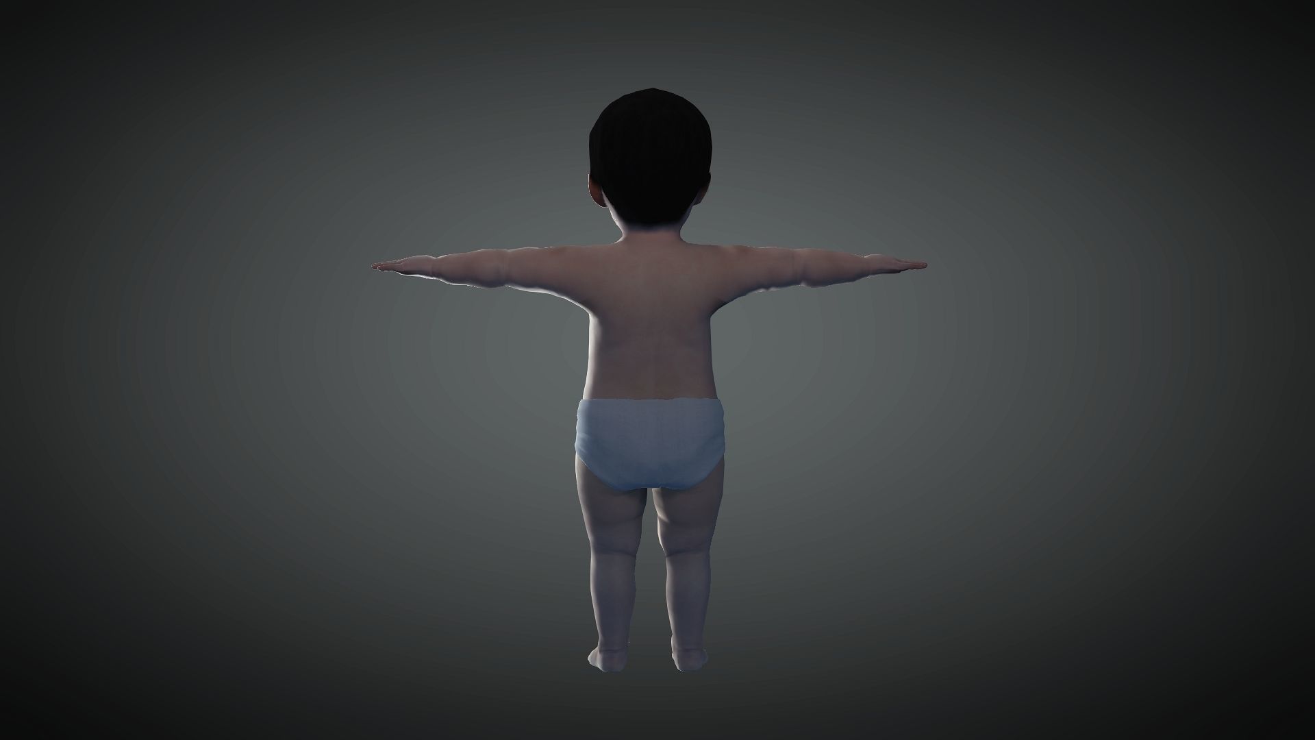 BABY - Asian Baby 3D RIGGED Model 3D model_5