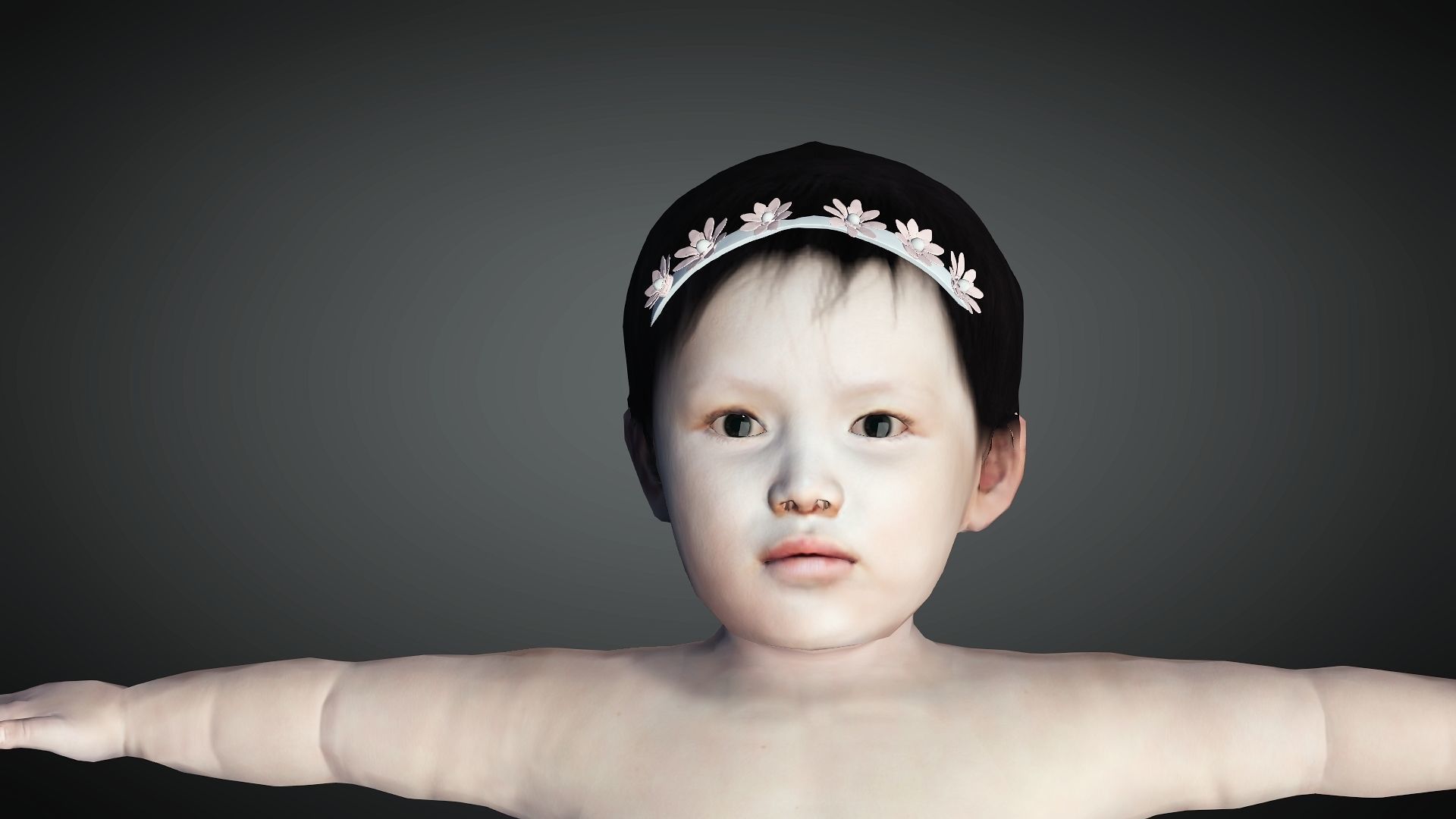 BABY - Asian Baby 3D RIGGED Model 3D model_6