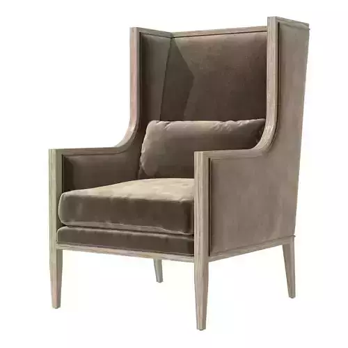 Restoration Hardware FRENCH SLOPE ARM WINGBACK CHAIR 3D model