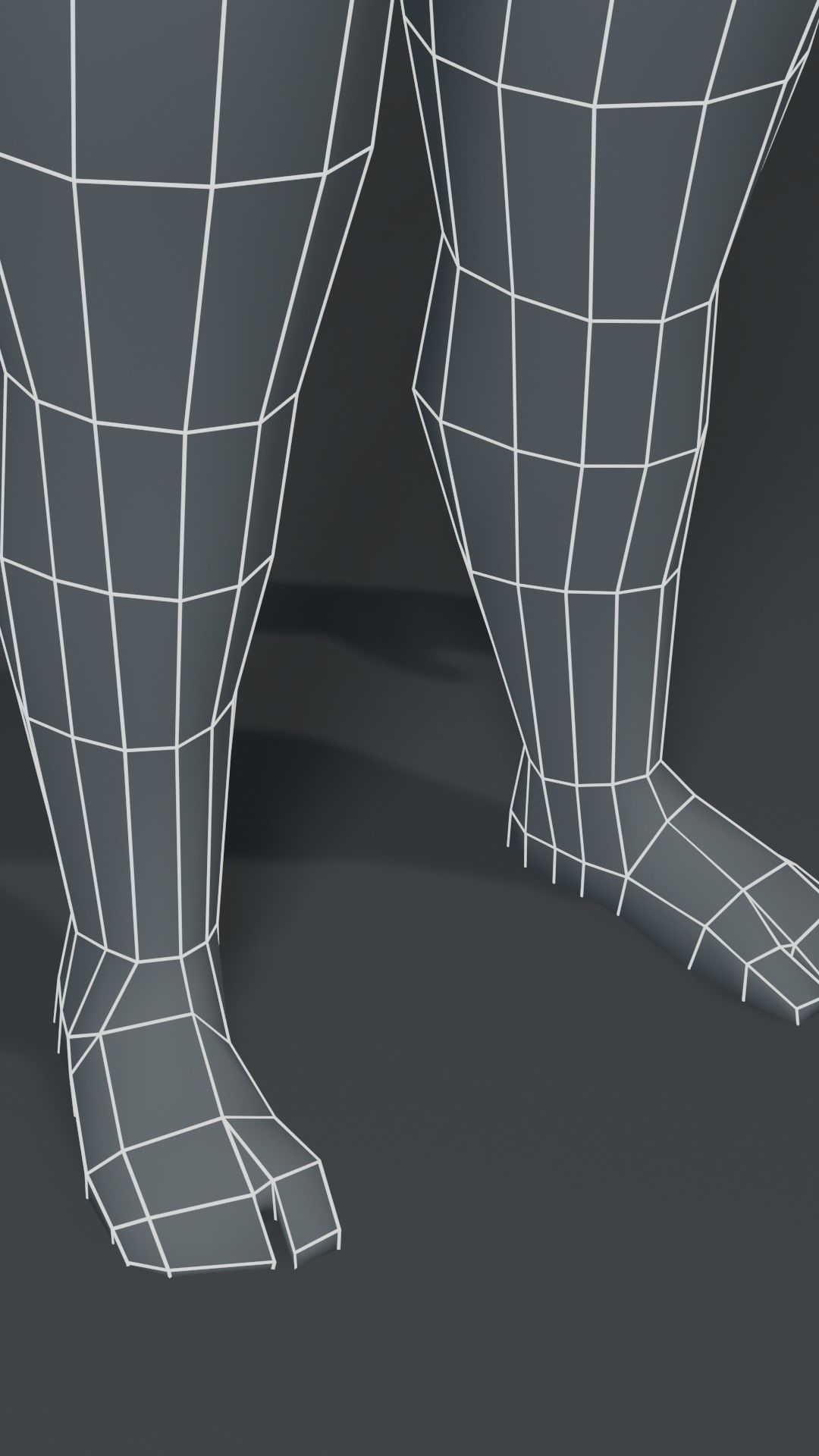 Male Body Fat Base Mesh  3D Model 1000 Polygons Low-poly 3D model_19