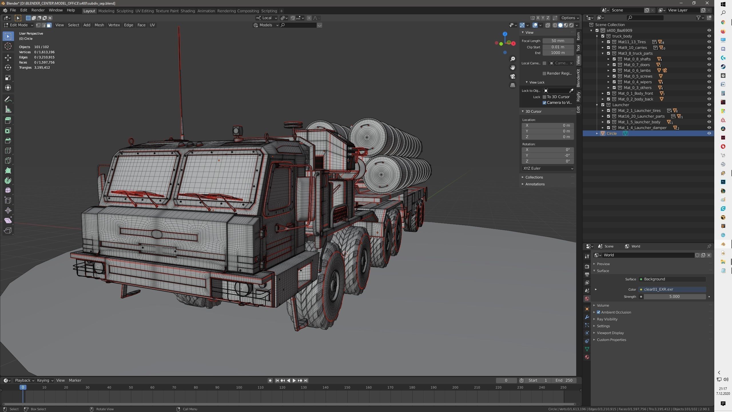 Baz 6909 S400 Launcher 3D model_4