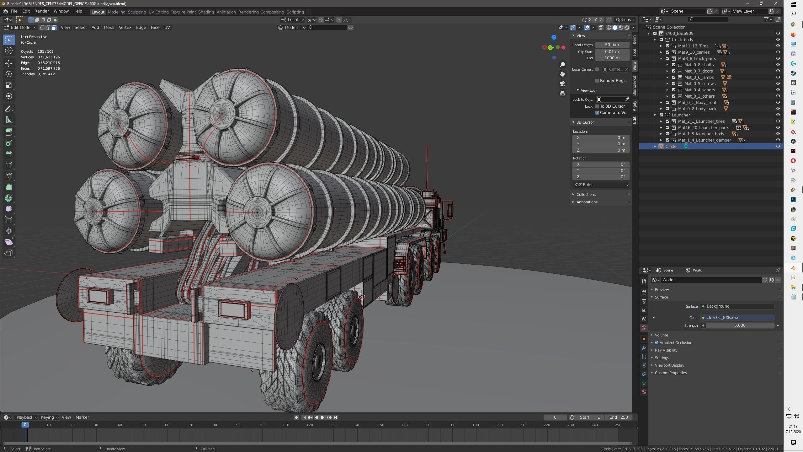 Baz 6909 S400 Launcher 3D model_5