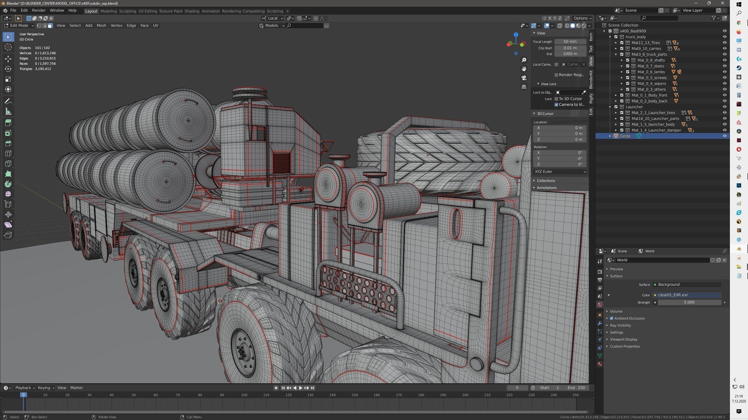 Baz 6909 S400 Launcher 3D model_6