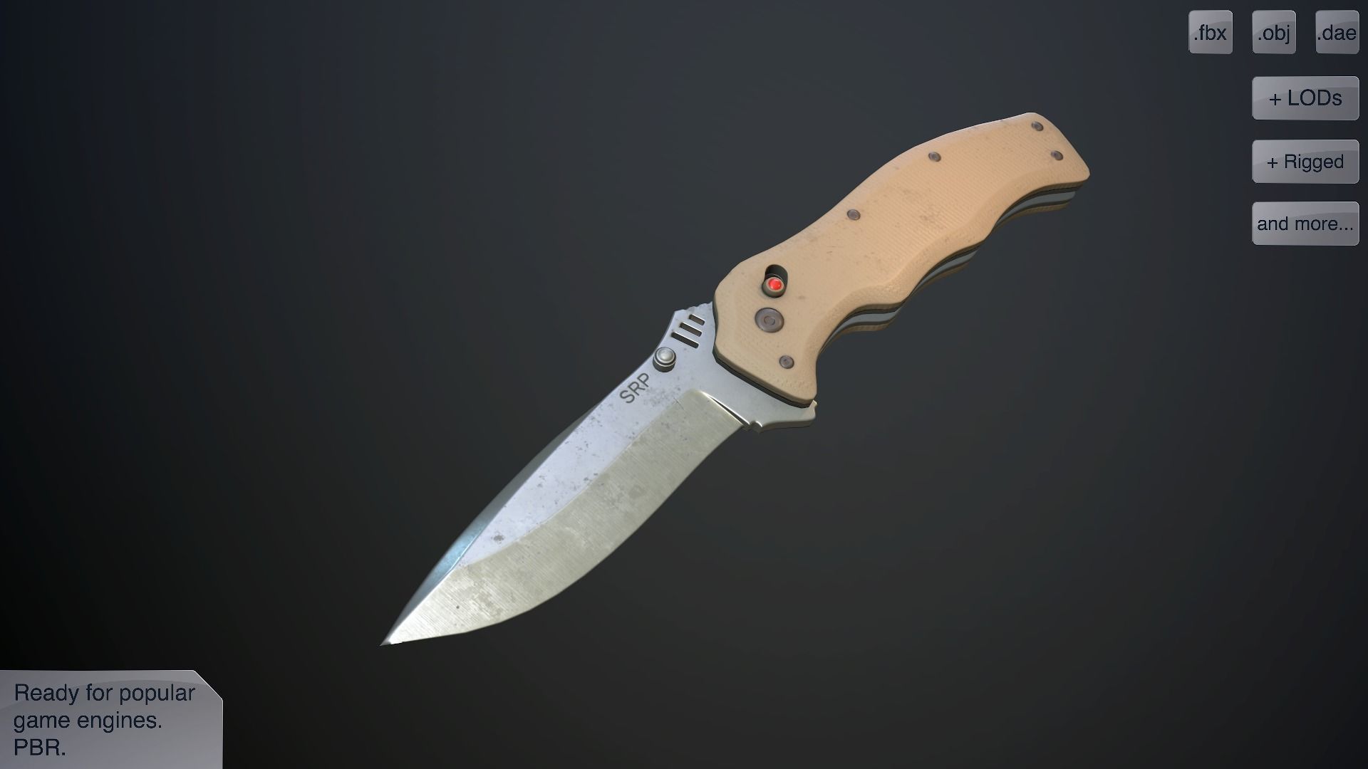 Clasp knives vulcan vol pack Low-poly 3D model_4