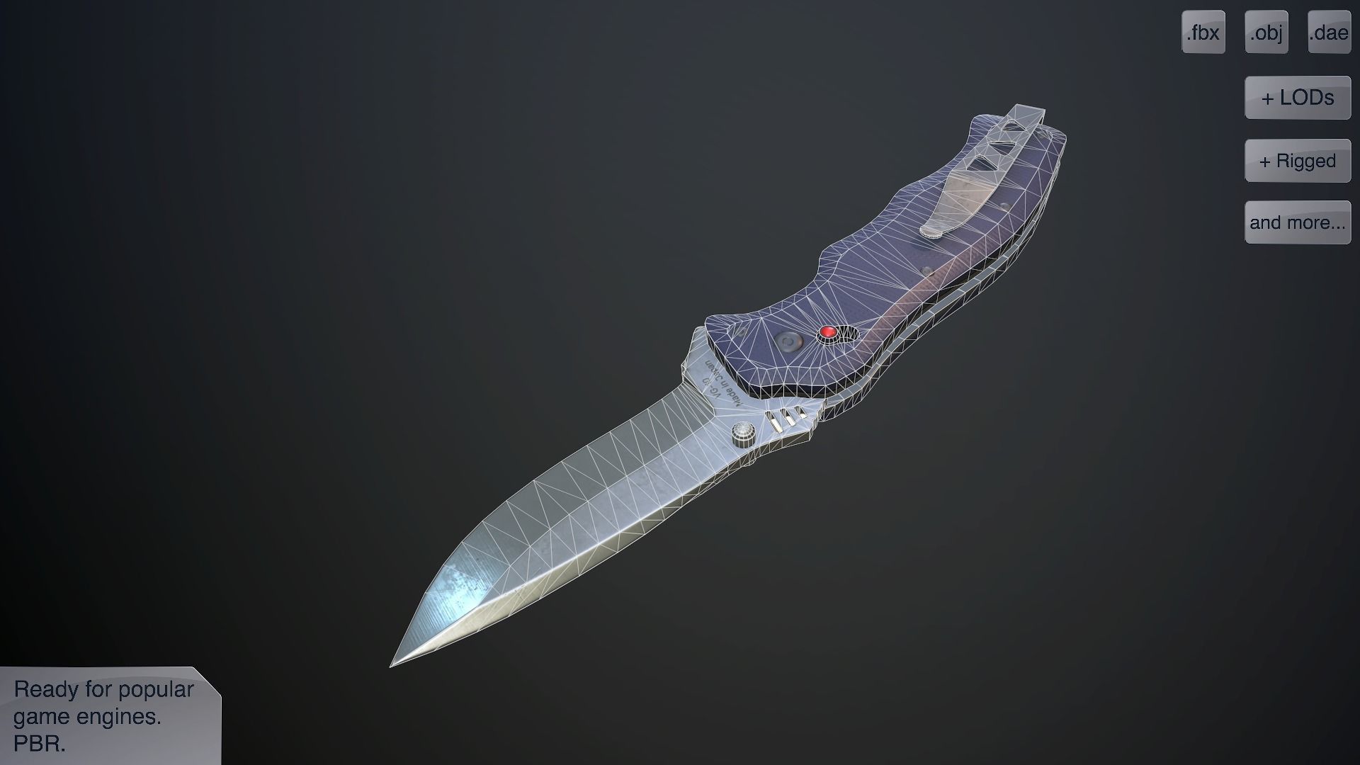 Clasp knives vulcan vol pack Low-poly 3D model_12