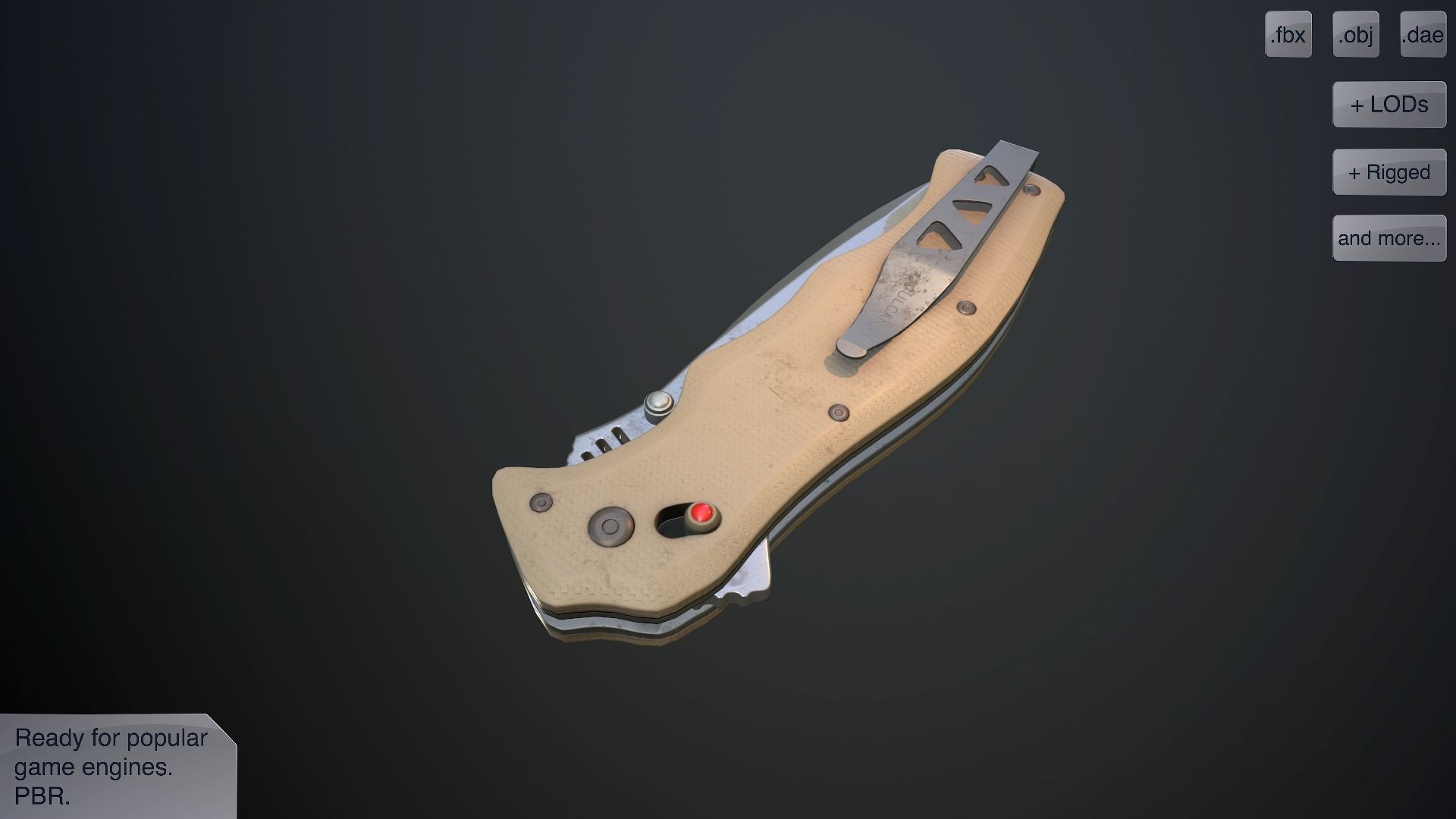 Clasp knives vulcan vol pack Low-poly 3D model_22