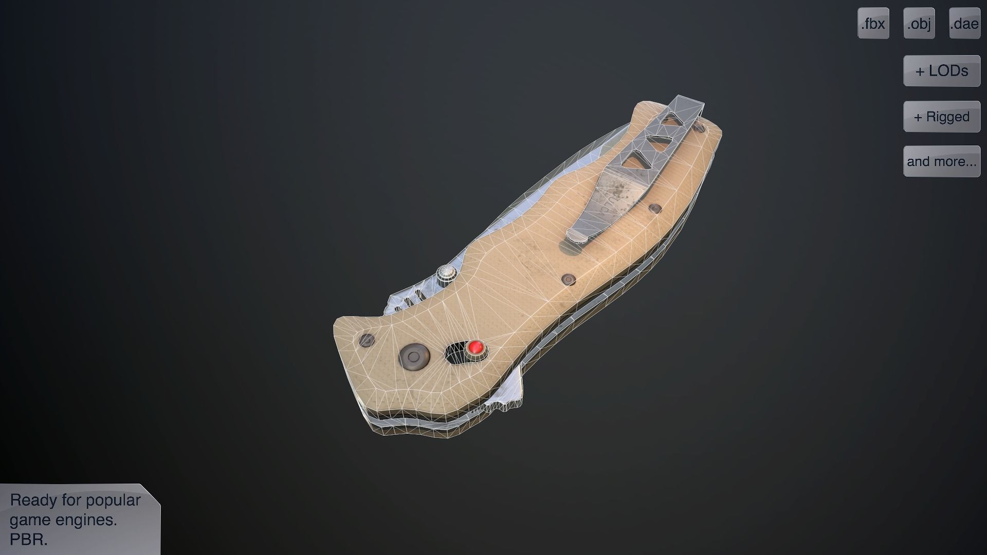 Clasp knives vulcan vol pack Low-poly 3D model_25