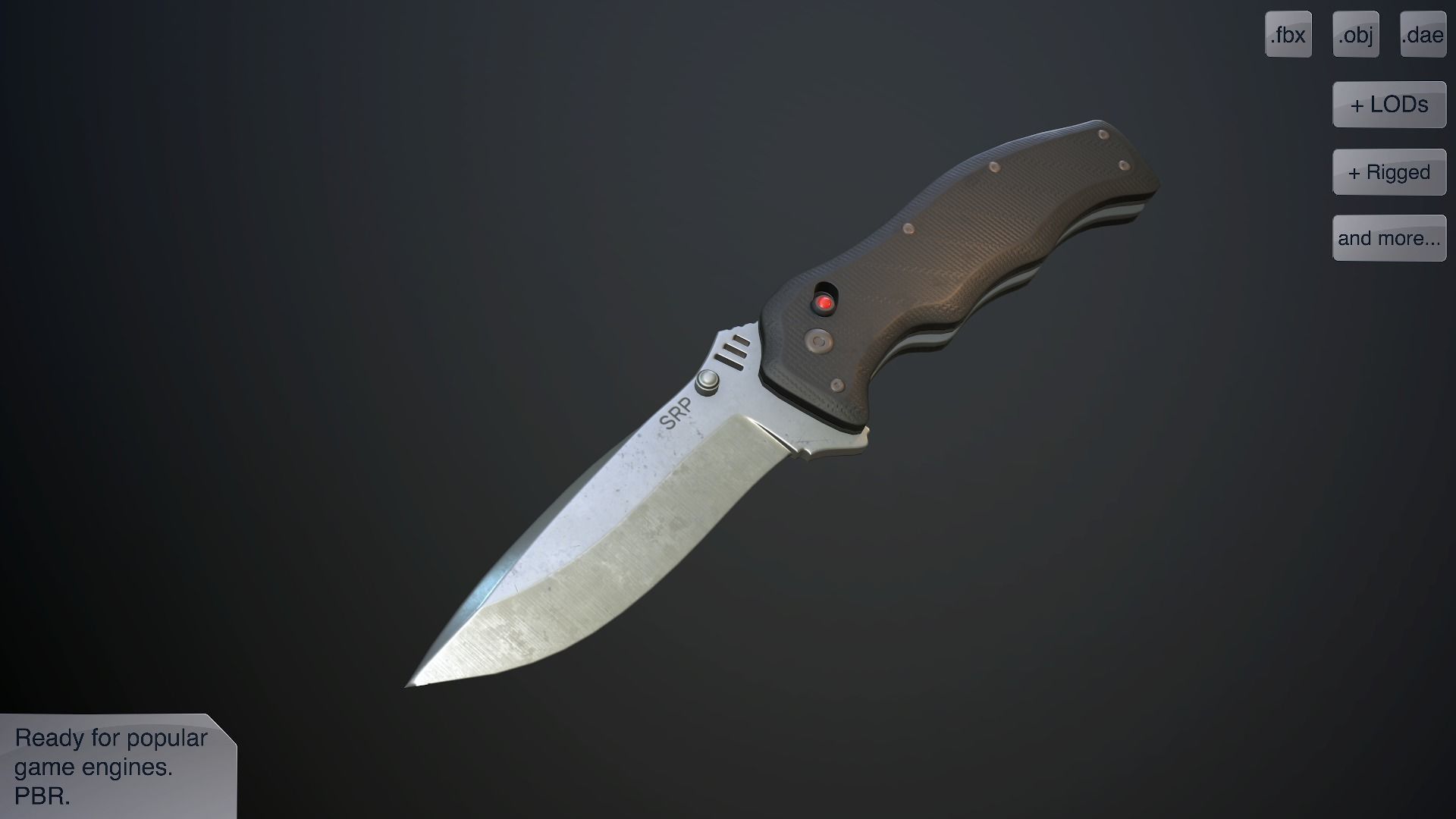 Clasp knives vulcan vol pack Low-poly 3D model_2