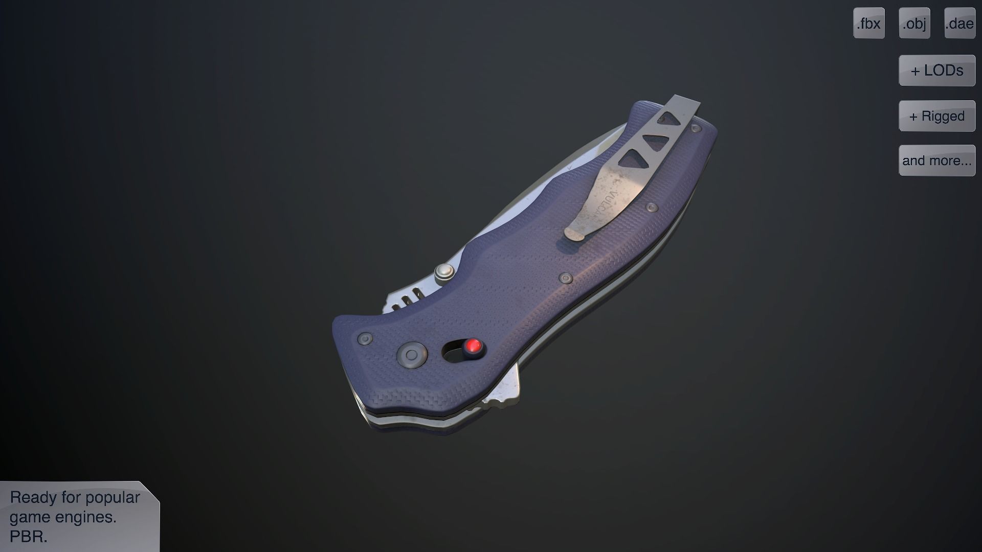 Clasp knives vulcan vol pack Low-poly 3D model_21