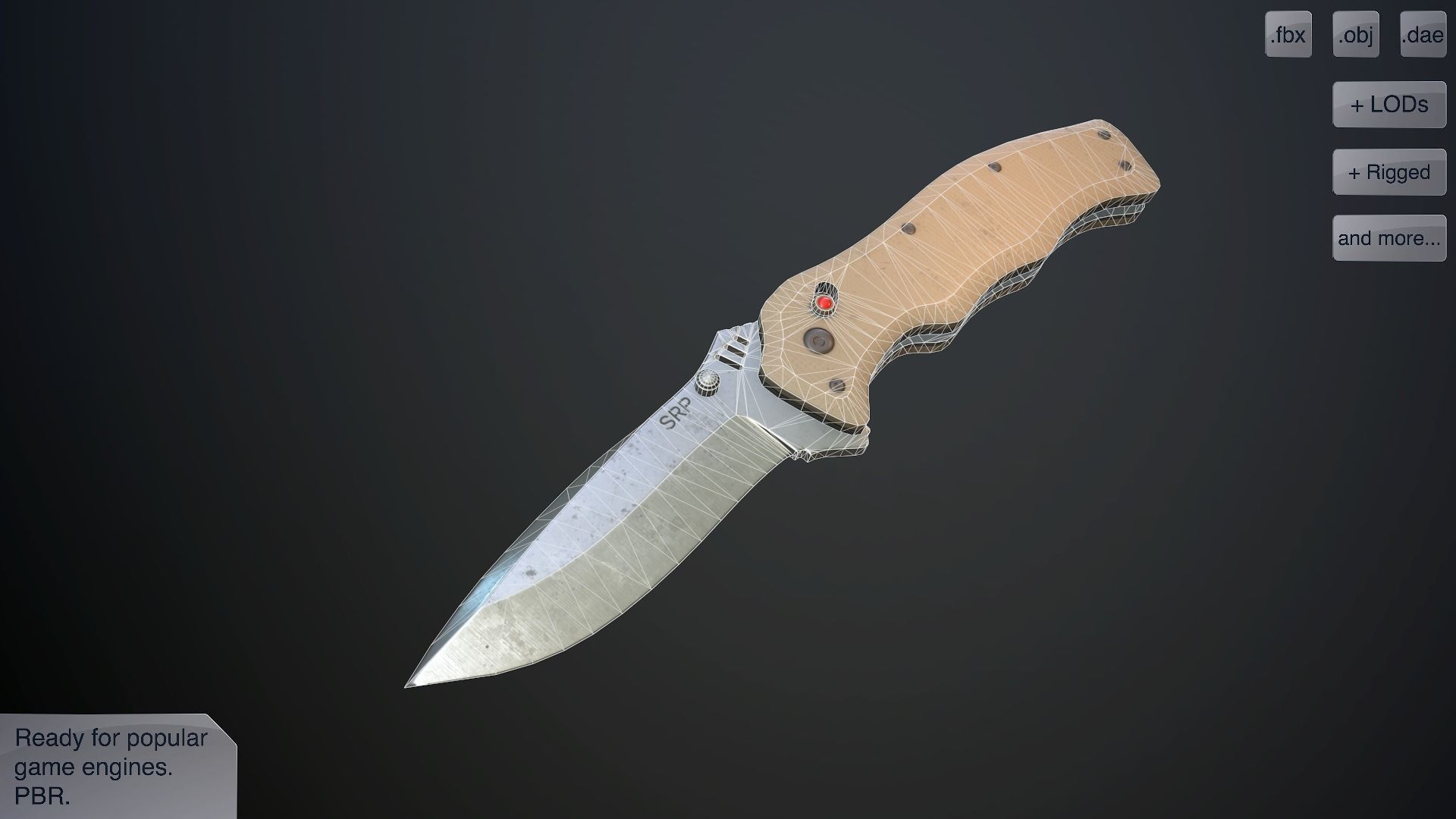 Clasp knives vulcan vol pack Low-poly 3D model_7