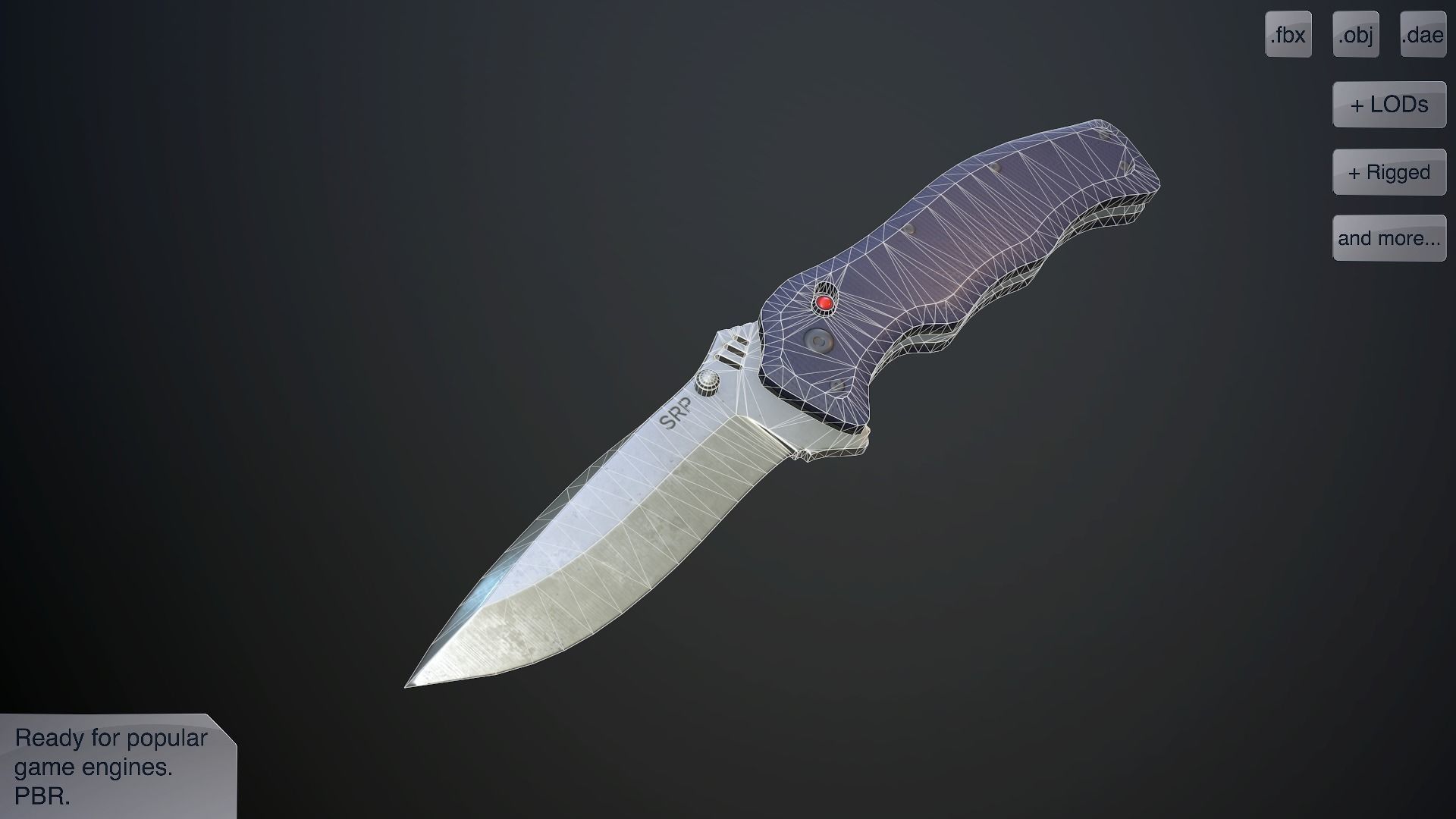 Clasp knives vulcan vol pack Low-poly 3D model_6