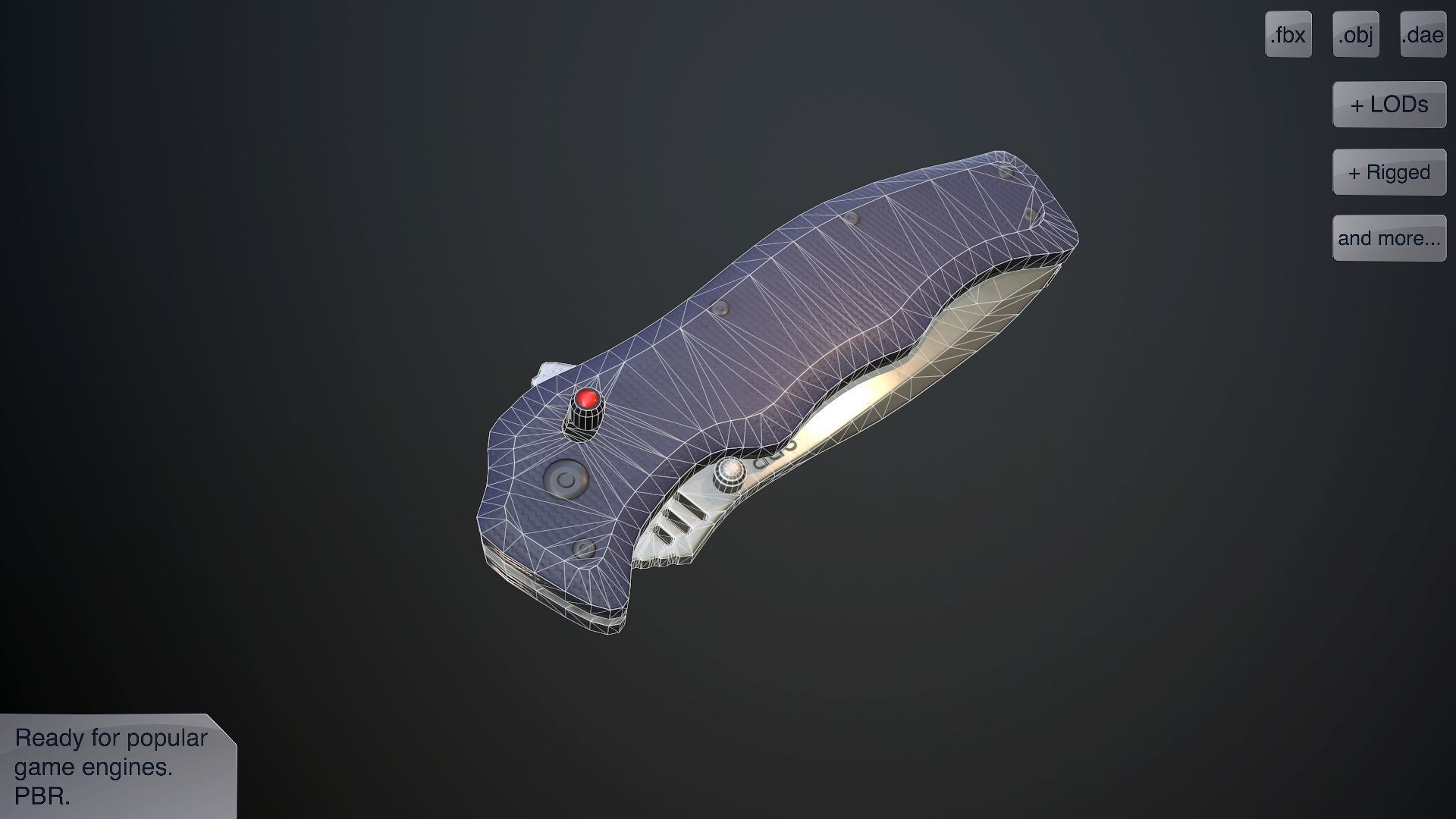 Clasp knives vulcan vol pack Low-poly 3D model_18