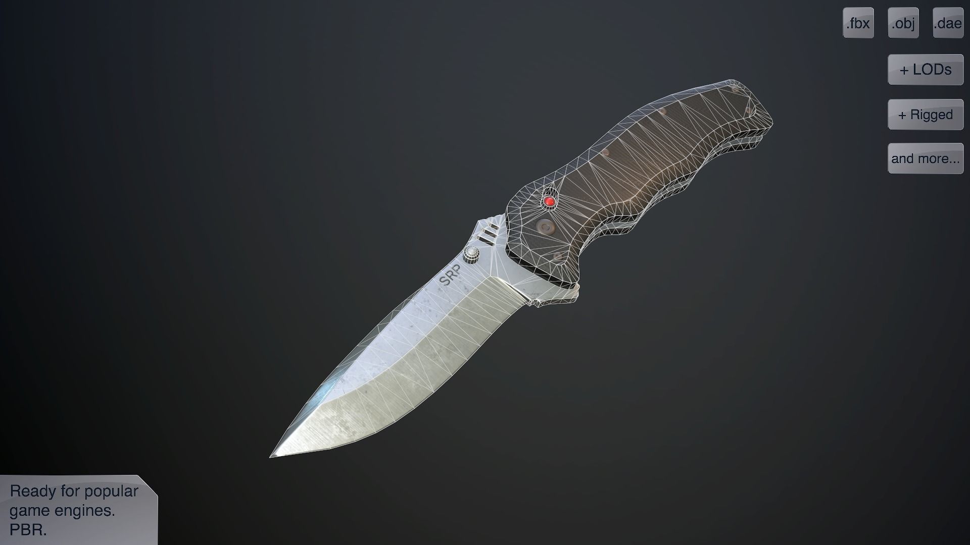 Clasp knives vulcan vol pack Low-poly 3D model_5