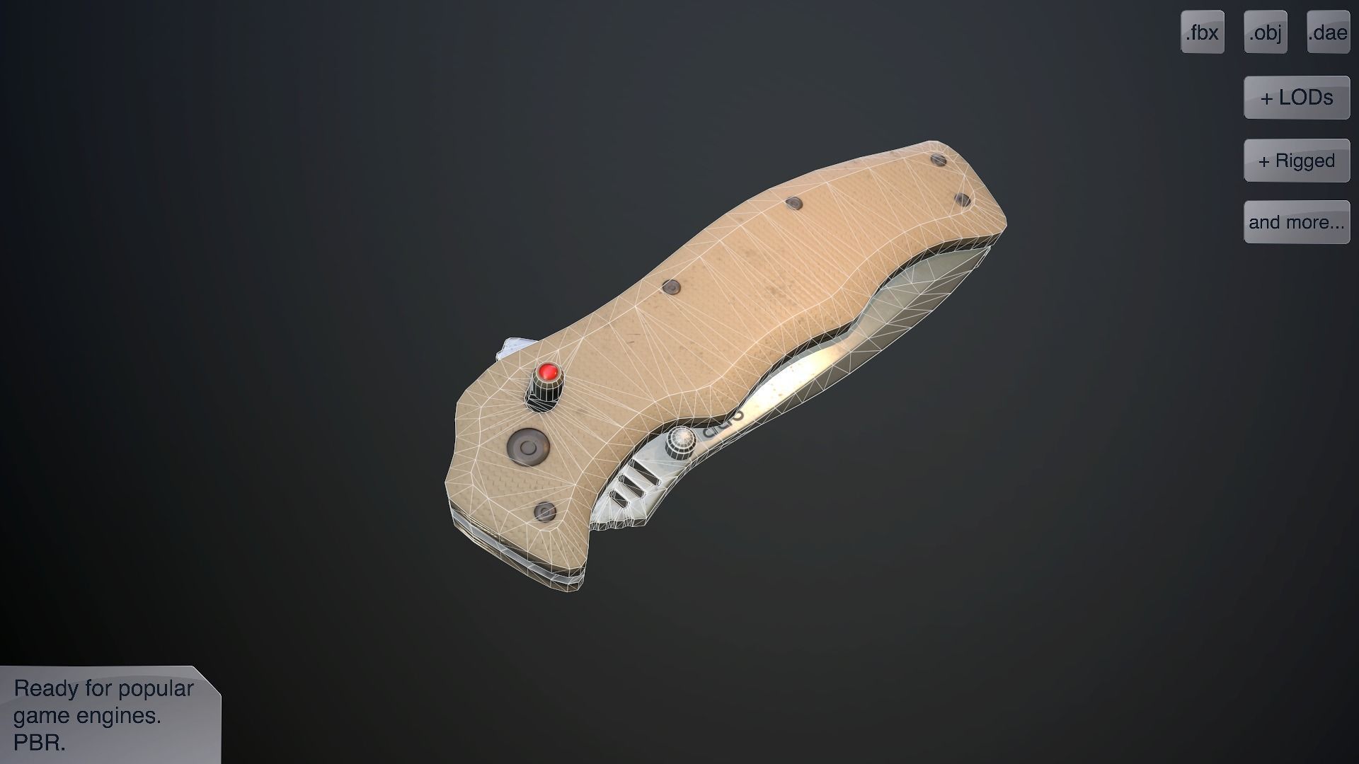 Clasp knives vulcan vol pack Low-poly 3D model_19