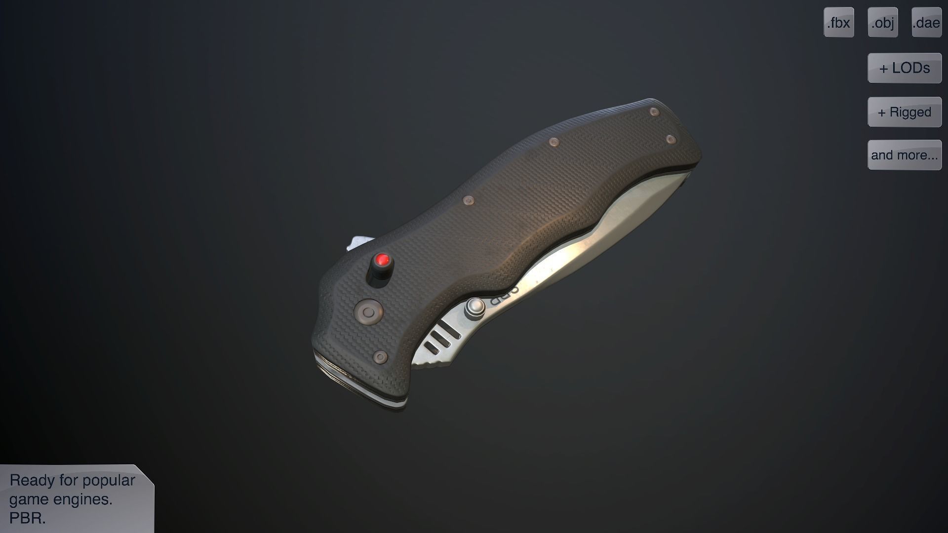 Clasp knives vulcan vol pack Low-poly 3D model_14
