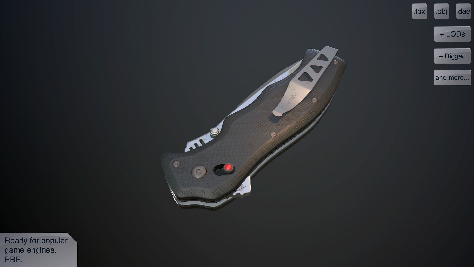 Clasp knives vulcan vol pack Low-poly 3D model_20