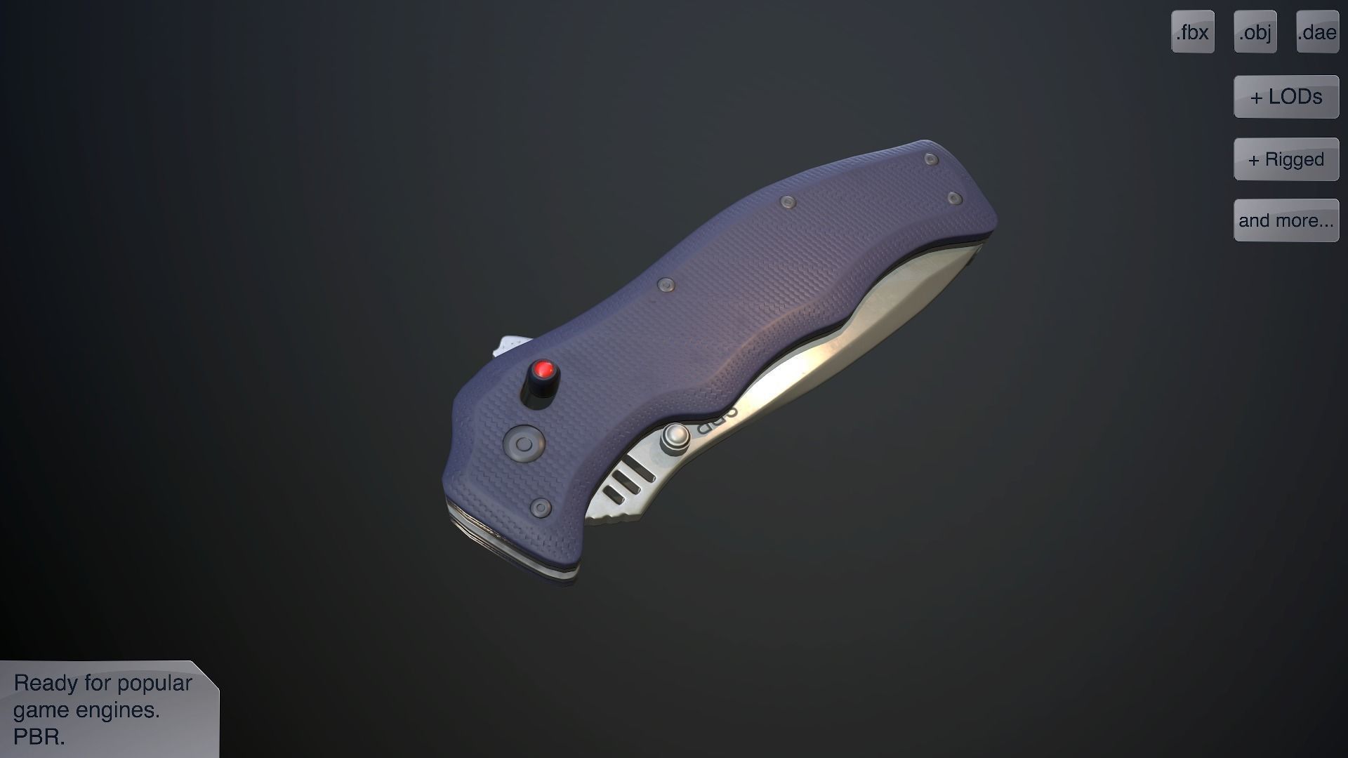 Clasp knives vulcan vol pack Low-poly 3D model_15
