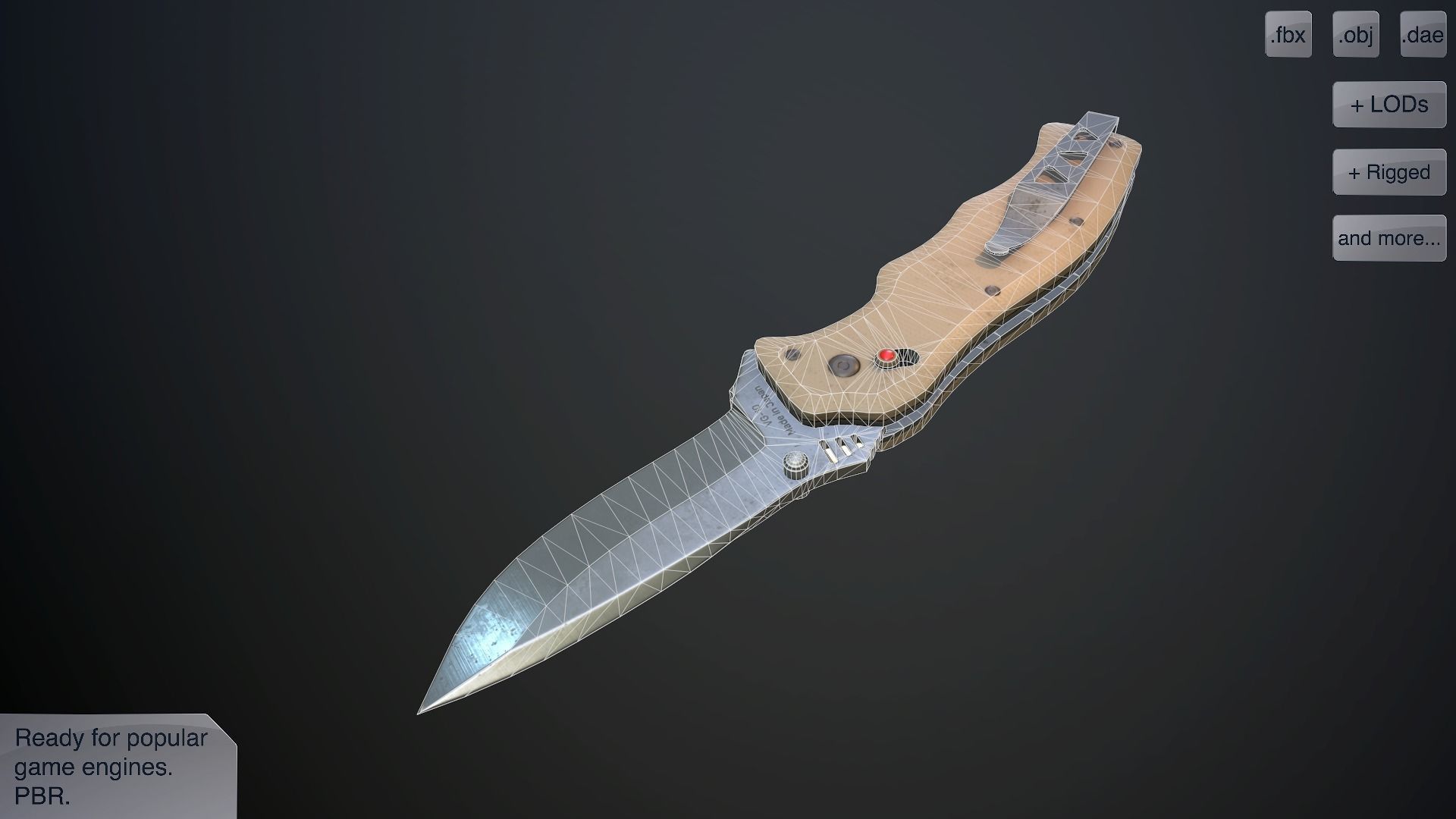 Clasp knives vulcan vol pack Low-poly 3D model_13