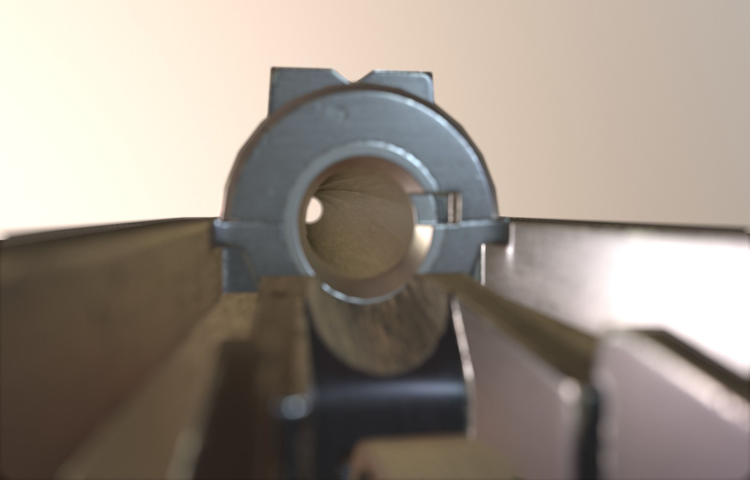 Old pistol gun PBR low poly Low-poly 3D model_11