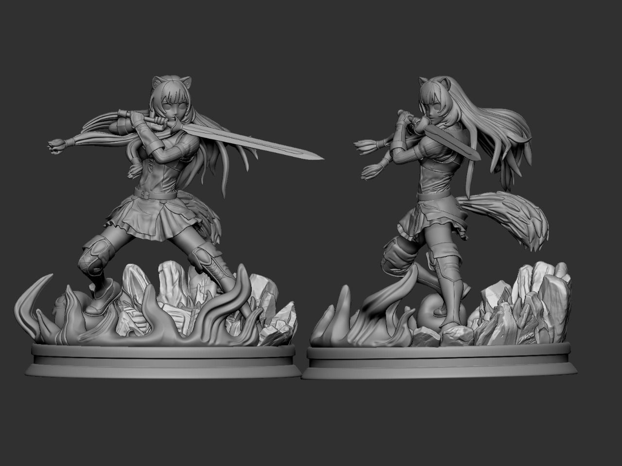 Raphtalia 3D Tate no Yuusha 3D - Model fo 3D Printer 3D print model_17