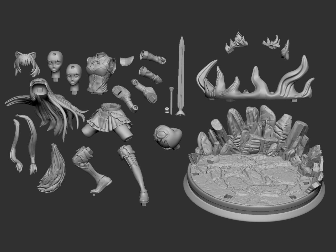 Raphtalia 3D Tate no Yuusha 3D - Model fo 3D Printer 3D print model_10