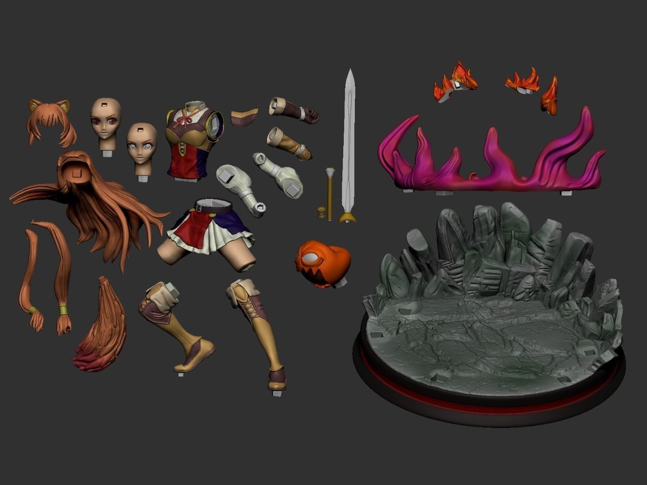 Raphtalia 3D Tate no Yuusha 3D - Model fo 3D Printer 3D print model_11