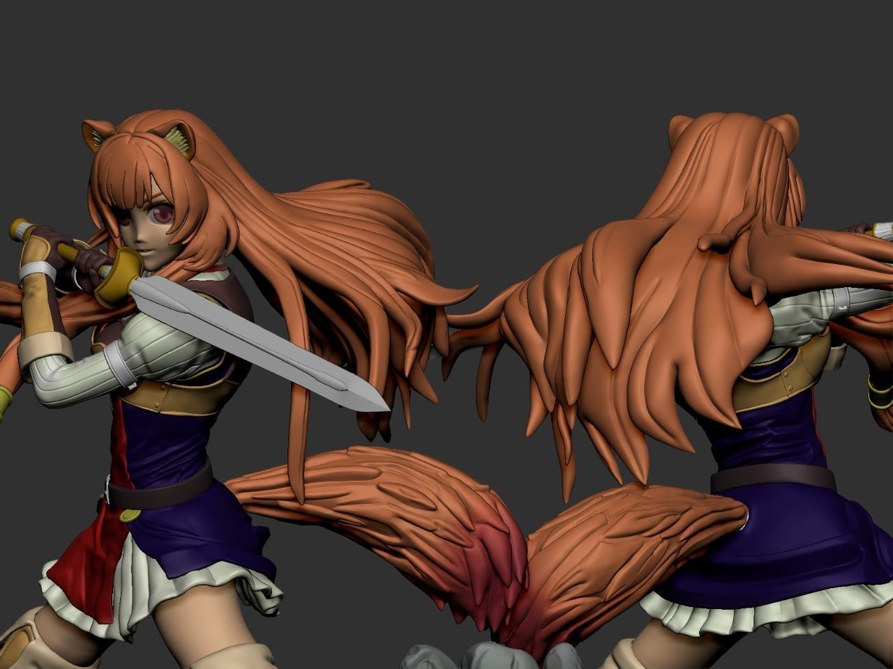 Raphtalia 3D Tate no Yuusha 3D - Model fo 3D Printer 3D print model_6