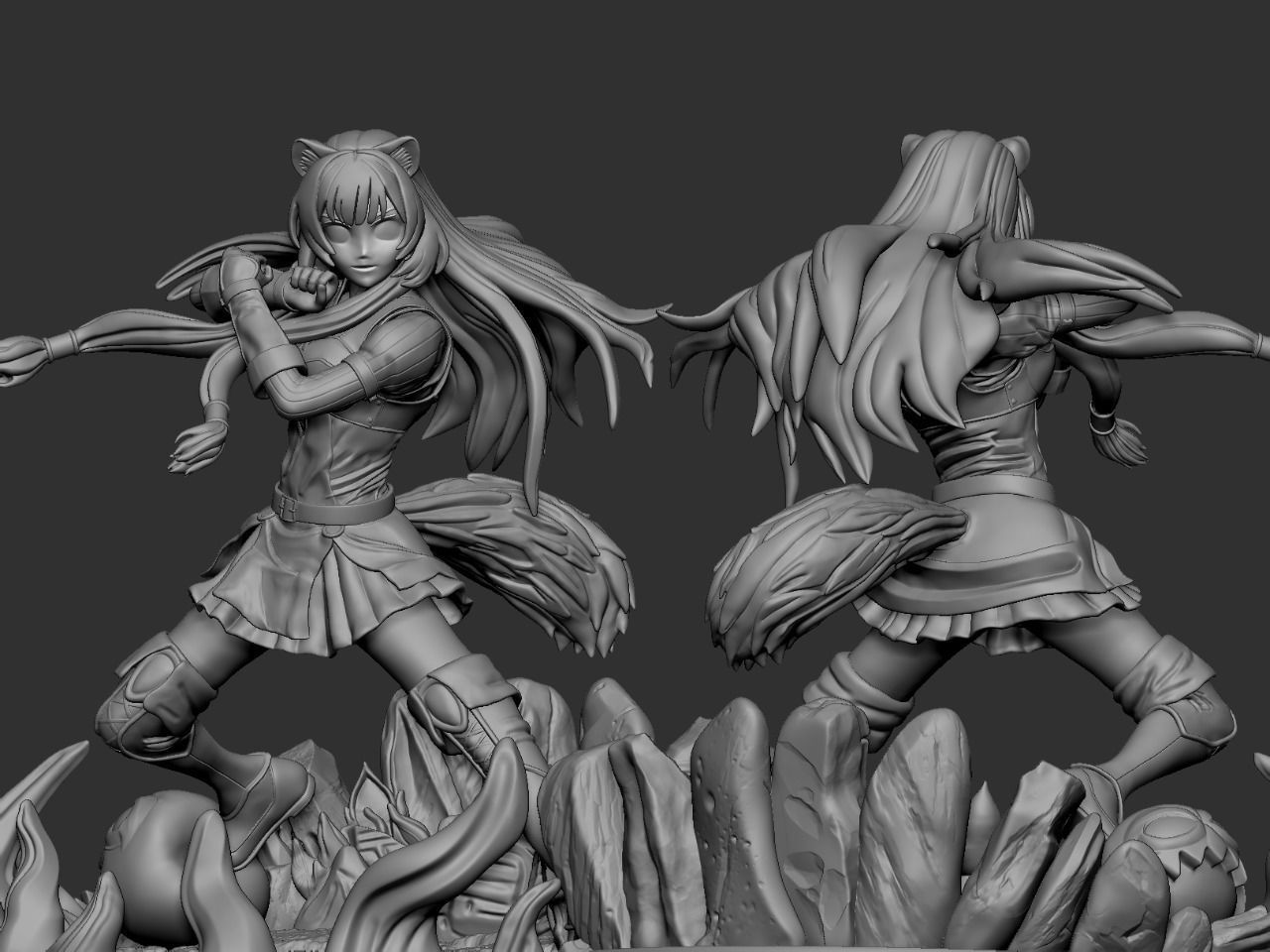 Raphtalia 3D Tate no Yuusha 3D - Model fo 3D Printer 3D print model_14